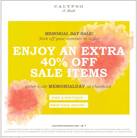 Memorial Day Sales