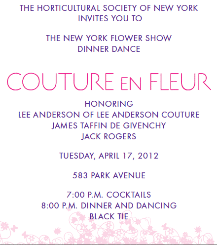 Horticultural Society Flower Show Dinner Dance