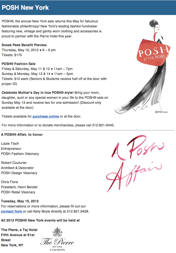 Posh Sale 2012 Posh Sale 2012