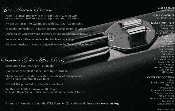 Newport IYRS  Summer Gala