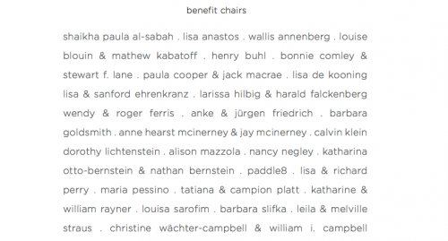 Watermill Center Summer Benefit Chairs Watermill Center Summer Benefit Chairs