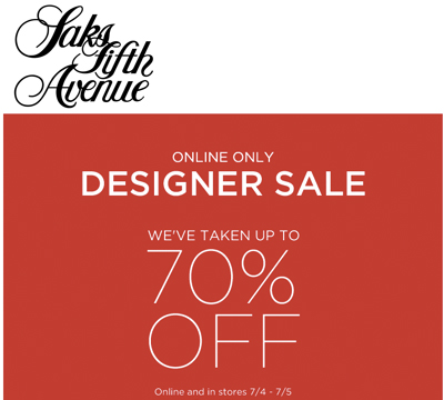 Saks Sale