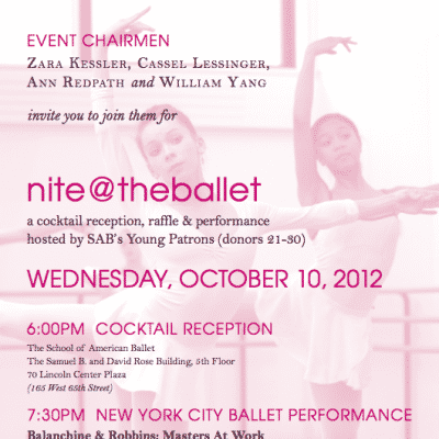 nite@theballet The School of American Ballet