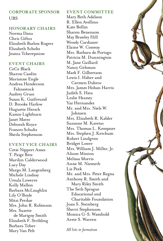 The Horticultural Society of New York Annual Fall Luncheon