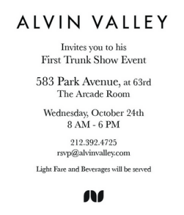 Alvin Valley Trunk Show Alvin Valley Trunk Show