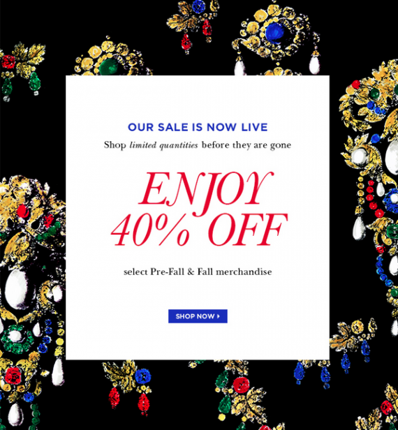 Oscar de la Renta Sale 40% off