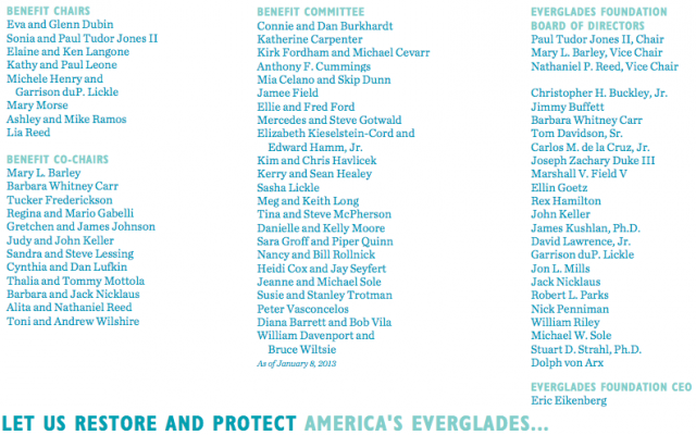 8th Annual For Everglades Benefit 8th Annual For Everglades Benefit