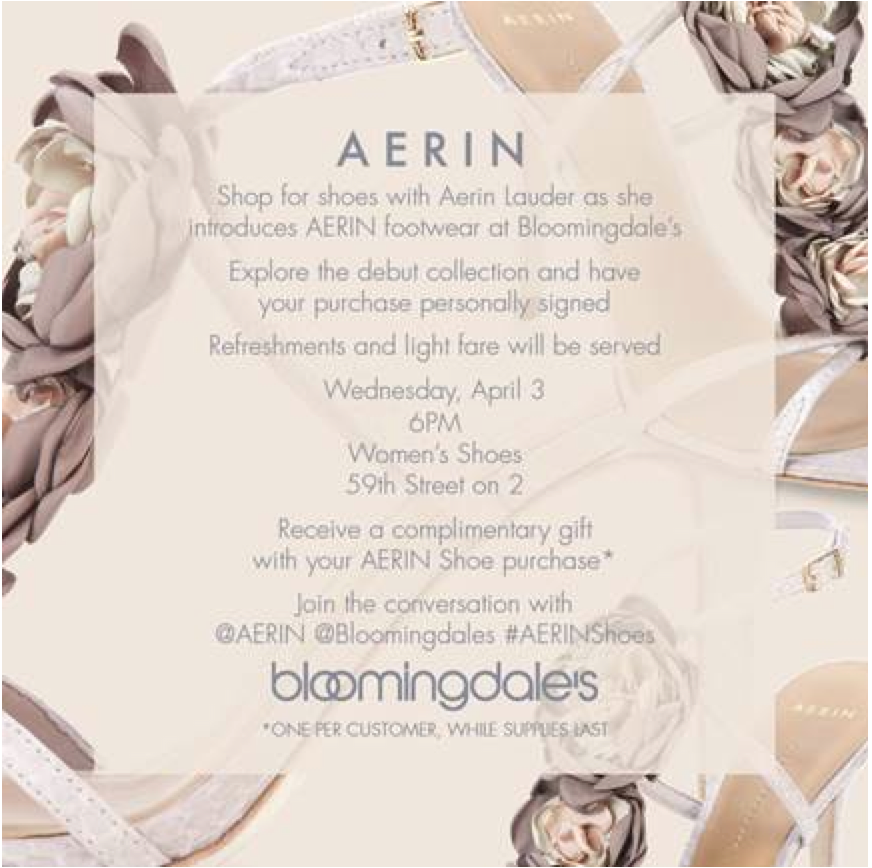 Aerin Lauder at Bloomingdales