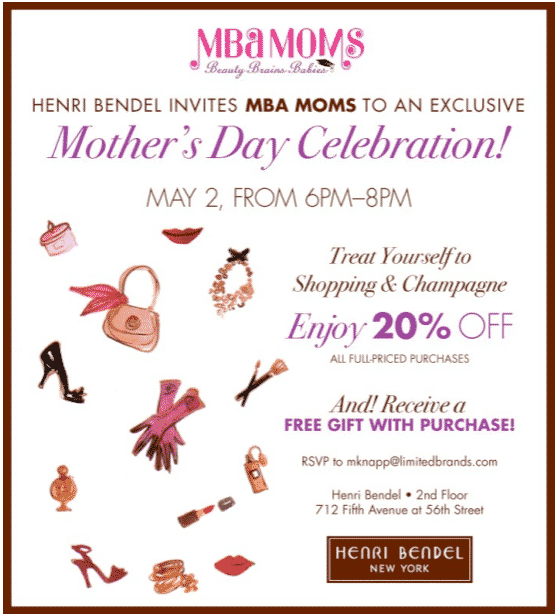 Henri Bendel with MBA Moms