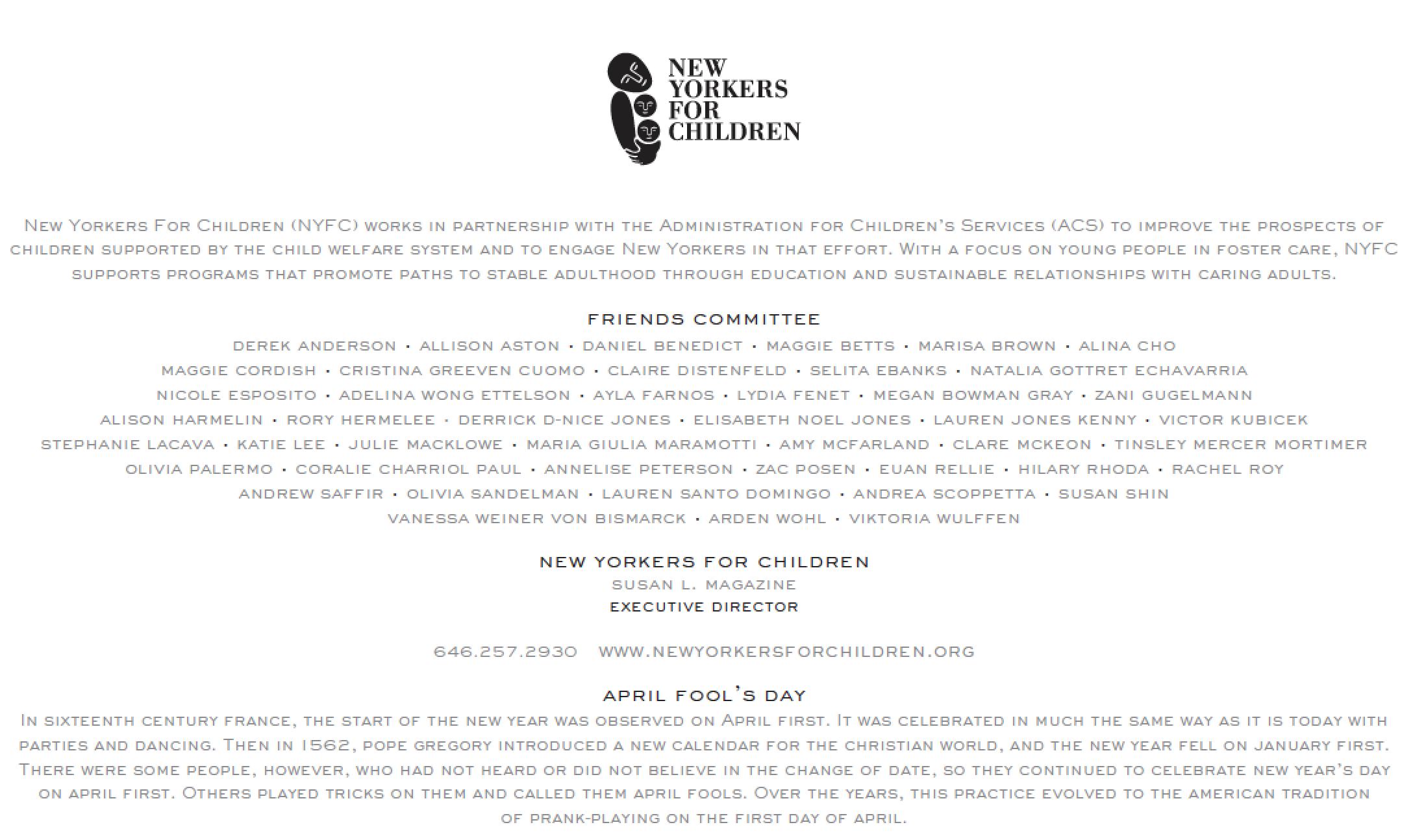 new yorkers for children fool's fete new yorkers for children fool's fete