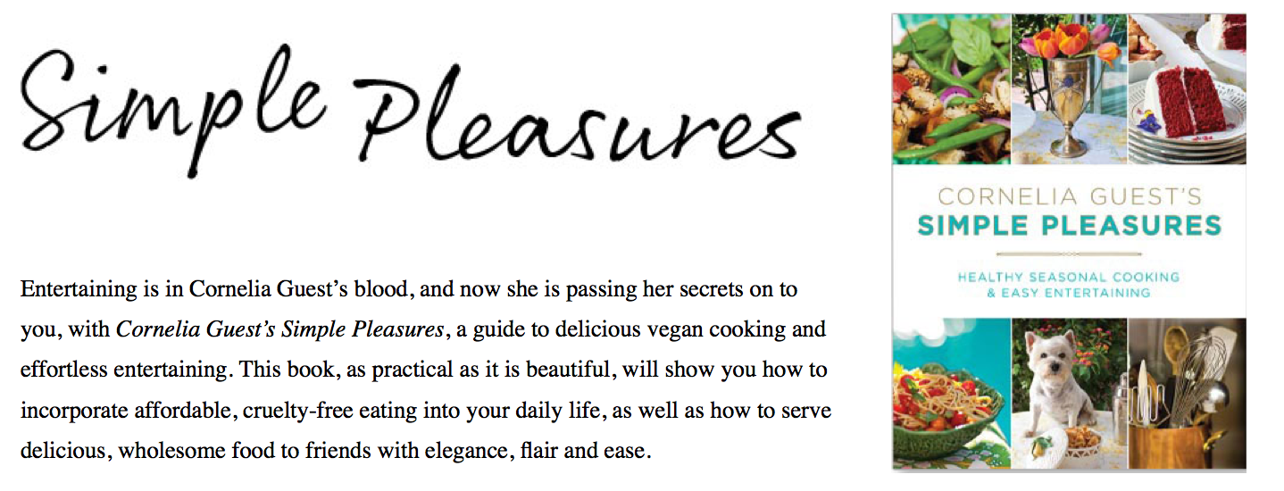 CORNELIA GUEST SIMPLE PLEASURES 