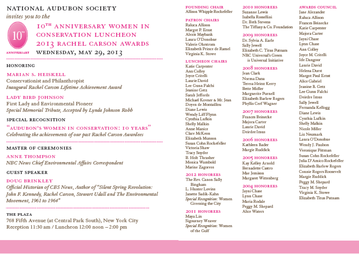 audubon women in conservation luncheon audubon women in conservaiton luncheon