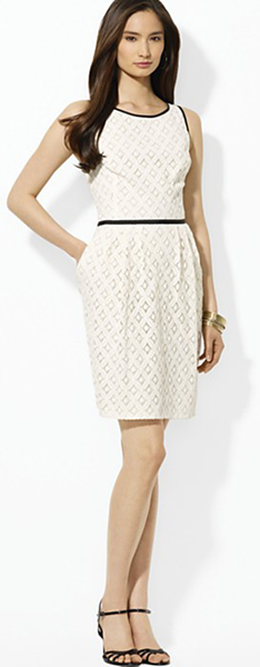 Ralph Lauren Sleeveless Bateau Neck Dress