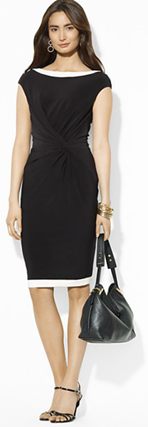 Ralph Lauren Dress - Maribeth Two-Tone Cap Sleeve Knot