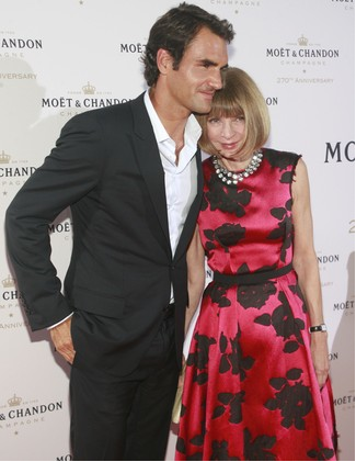 Anna Wintour and Roger Federer