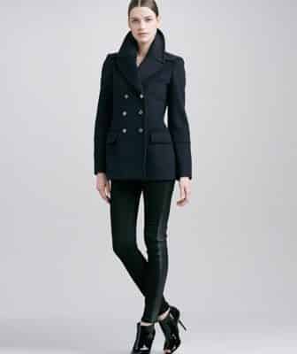 Burberry London Wool-Cashmere Peacoa