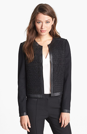 Elie Tahari Mixed Media Jacket Elie Tahari Mixed Media Jacket