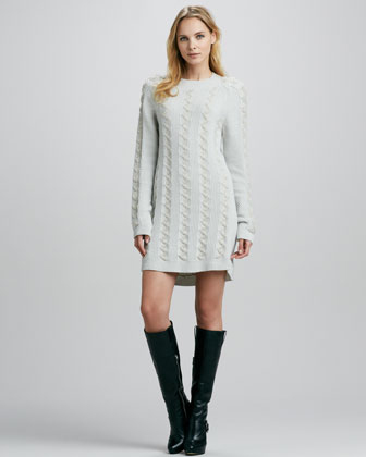 Theyskens' Theory Karessa Cable-Knit Sweaterdress
