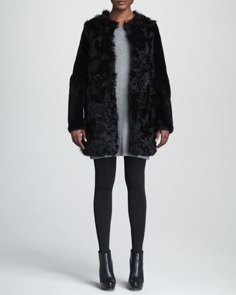 Paule Ka Fuzzy Rabbit Fur Coat