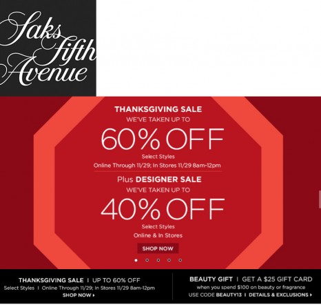 Saks Sale