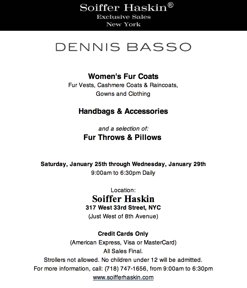 dennis basso fur sale