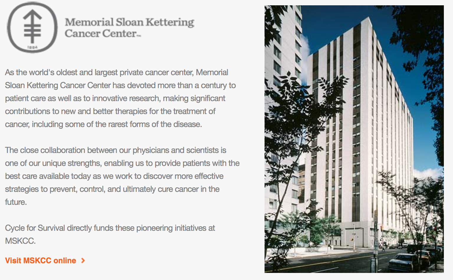 Cylcle for Survival SMSKCC