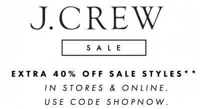 J CREW SALE