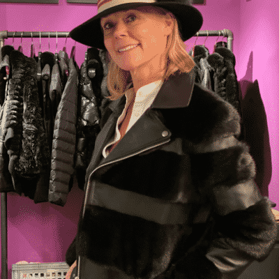 Hilary Dick is wearing Glamourpuss Hat and Jacket